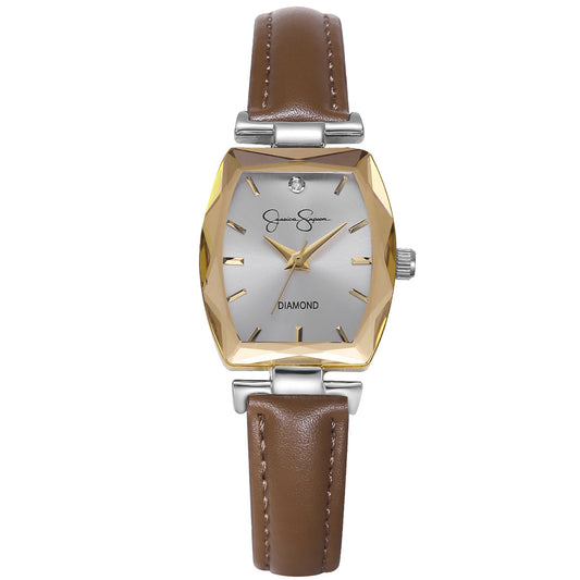 Jessica Simpson Women's Metal Band Watch | Barrel Crystal Dial | 24 MM