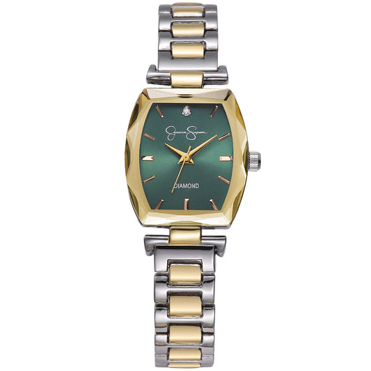 Jessica Simpson Women's Metal Band Watch | Barrel Crystal Dial l 24MM