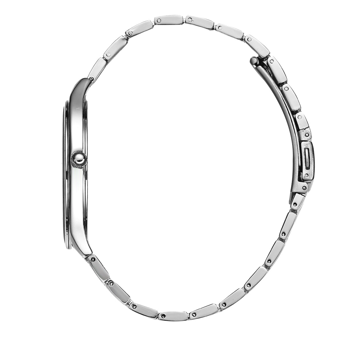 Perry Ellis Slim Diamond Metal Men’s Watch | Round Sunray Dial | 41 MM