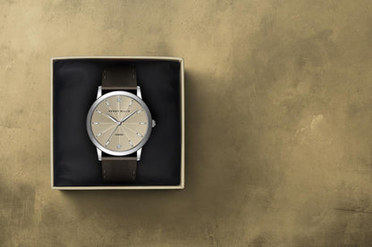 Perry Ellis Slim Diamond  Leather Men’s Watch | Round | 41 MM